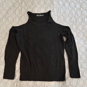 New York & Company Black Off-the-Shoulder Sweater